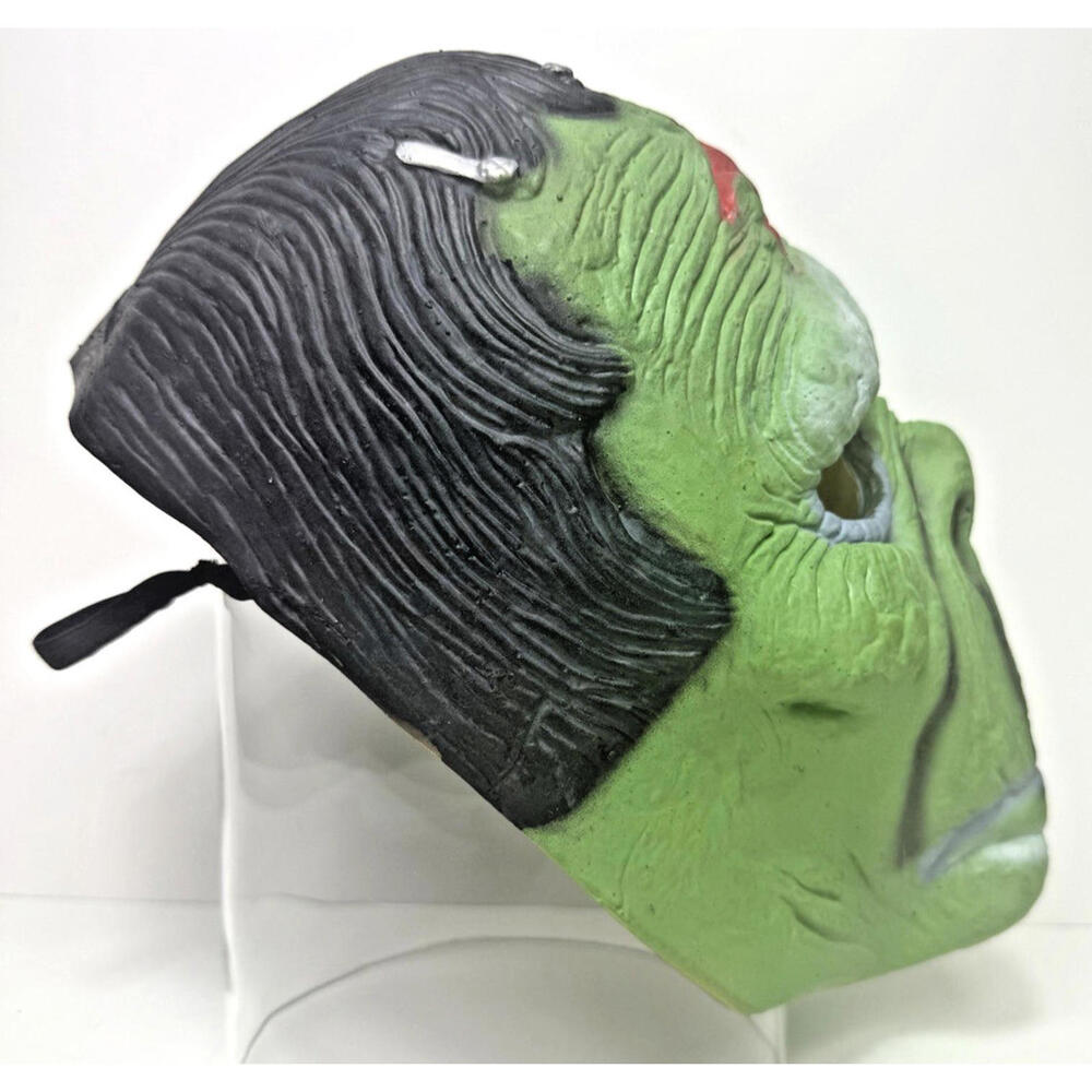 VTG Frankenstein Rubber Halloween Mask Paper Magic Group? Take One? 90s Y2K